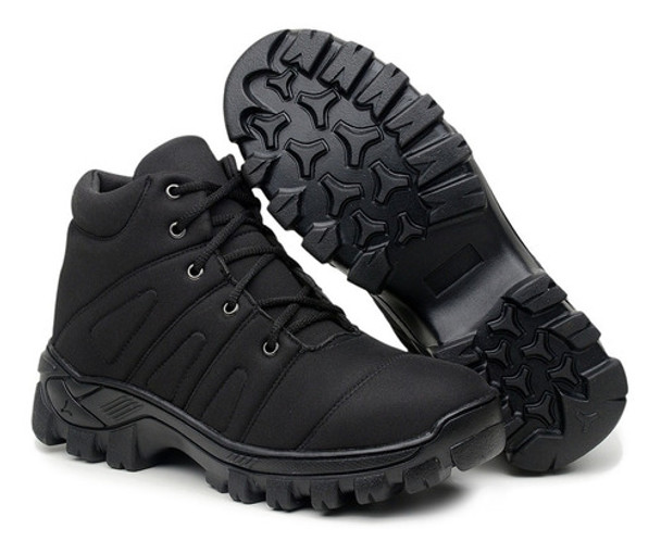 Bota Lona Dupla Adventure Resistente Preta 0