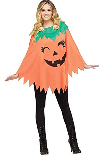 Poncho De Calabaza Para Adultos 0