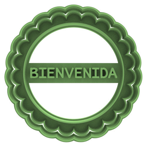 1536 Cookie Bienvenida Cortante Para Galletas 0