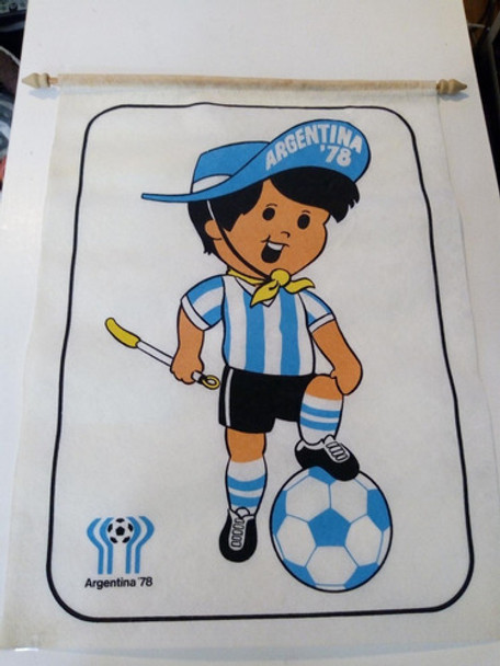 Antiguo Banderín Gauchito Mundial´78  Original.  Como Nuevo 0