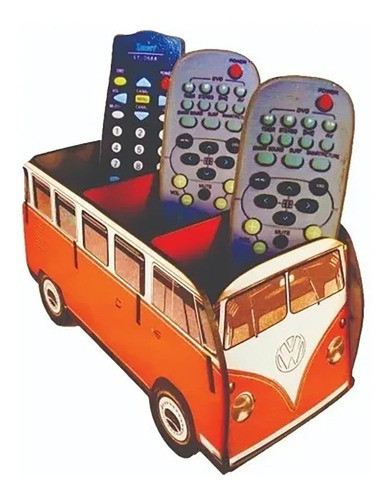 Porta Controle Mdf Kombi Vermelho Em Mdf 0