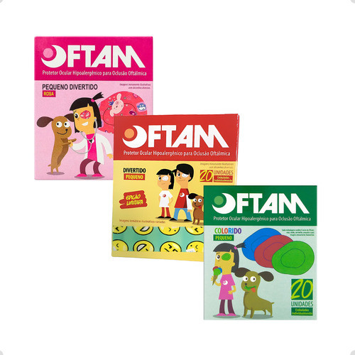 Kit 3 Caixas 20un Protetor Ocular Tampao Oftam Sortido 0