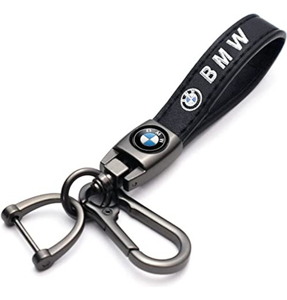Llavero Coche Bmw Cuero Y Metal Genuino Logo Decoración 0