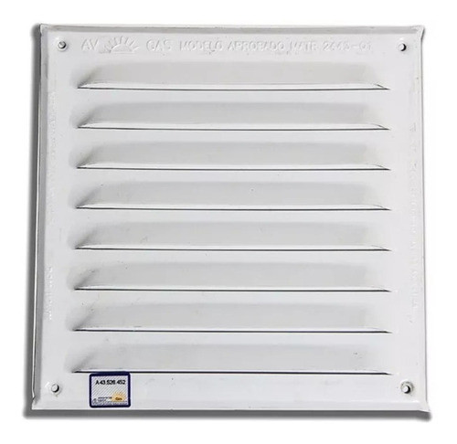 Reja De Ventilacion 20x20 Aprobada 200cm3 0