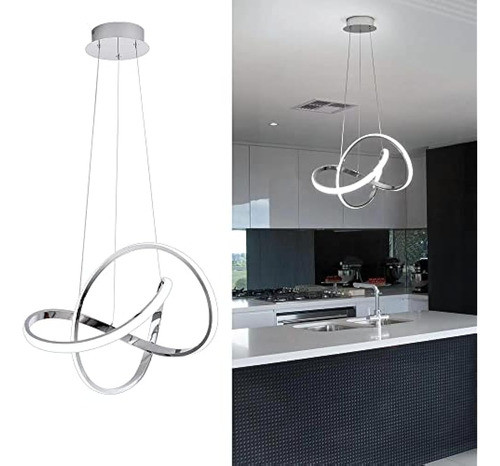 Mayna Moderna Luz Colgante Led Con Luces De Anillo Irregular 0