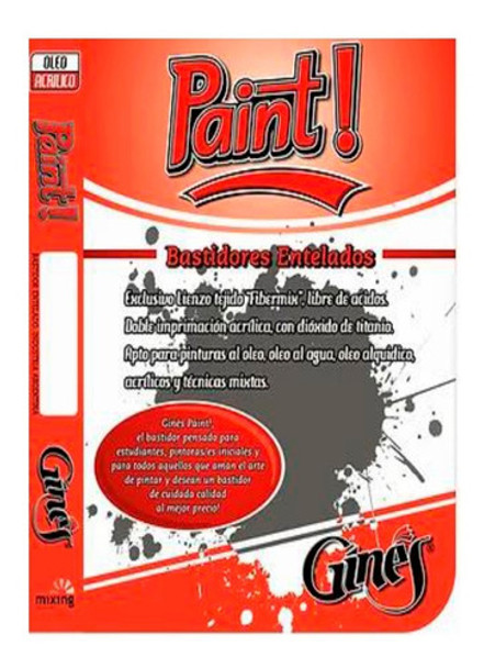 Puro Algodon Listo/pintar Bastidor 40x60cm Gines Paint 0