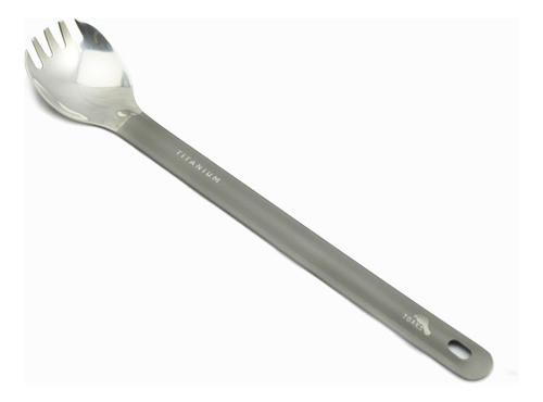 Cuchara Spork De Titanio Con Mango Largo Y Bol Polished 0