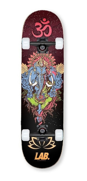 Skate Completo Lab 7 Capas Con Lija Trucks Aluminio Ganesha2 0