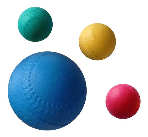 Pelota De Softbol Goma Espuma Blanda Iniciación Primaria 0