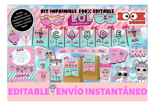 Kit Imprimible Candybar Lol Surprise Muñecas 100% Editable 0