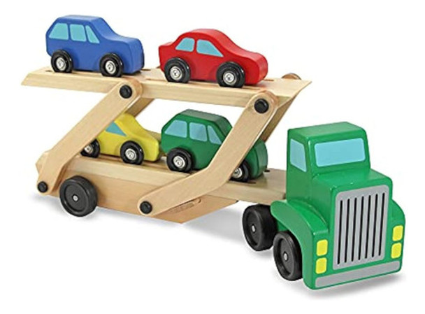 Melissa - Doug Car Carrier Truck Y Cars Juego De Juguetes De 0
