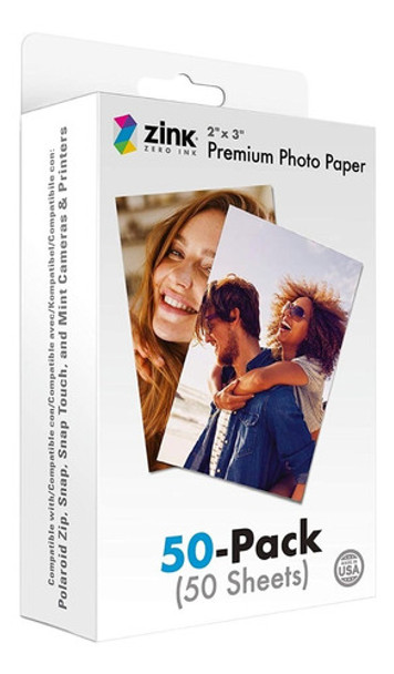 Polaroid 2x3 Premium Zink Zero Photo Paper Pack De 50 Hojas 0