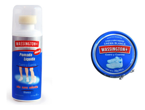 Combo Wassington Blanco Pomada Líquida + Pomada Lata 0