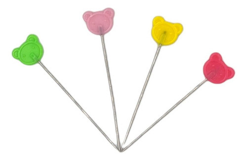 50 Alfinetes Cabeça De Urso Para Patchwork Costura Promoção 0