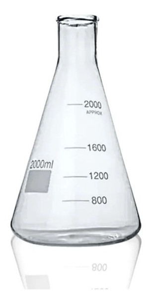 Erlenmeyer Boca Estreita Graduado Vidro - 1000ml - S/juros 0