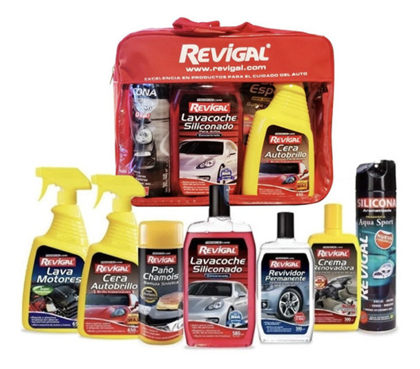 Kit B Lavado Detailing 7 Productos Revigal + Bolso Cera 0