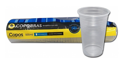 Vaso Desechable Plástico 500ml 100 Unidades Transparente 0
