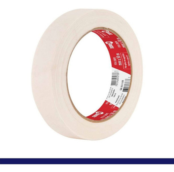 2 Rolo Fita Crepe 24mm X 50m Pintura Polimento Obra 0