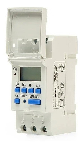 Reloj Programador Digital Para Riel Din 10a Sica 0
