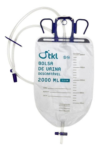 Coletor Urina Sistema Fechado Sem Filtro 2000ml - Tkl 0