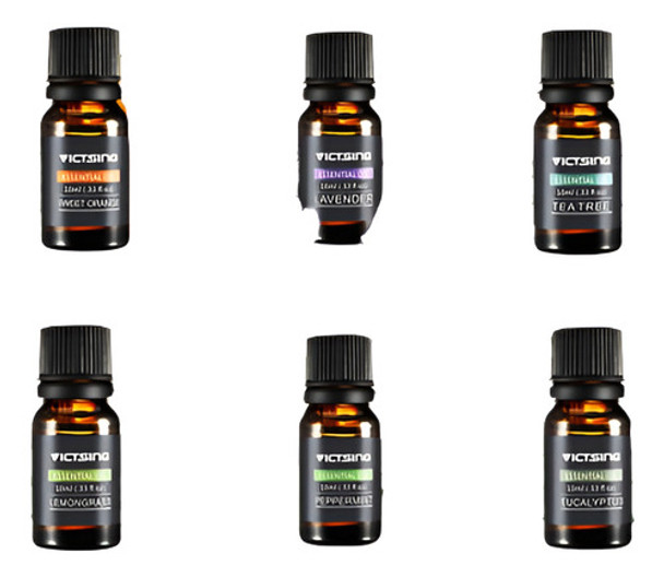 6 Botellas 100% Aceite Esencial De Aromaterapia Pura Para El 0