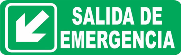 Cartel Evacuacion Salida De Emergencia Izq Oblic 14x41 0
