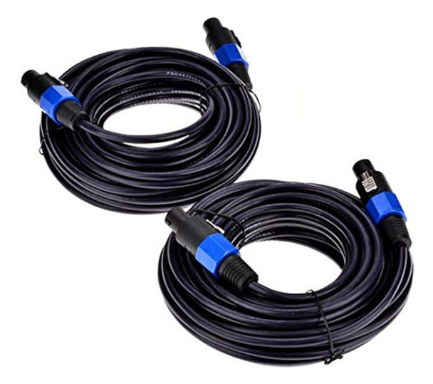 Dekomusic 2 Paquetes De 50 Pies Macho Speakon A Speakon Cabl 0