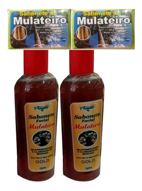 Sabonete Liquido Mulateiro Concentrado 2 Und + 2 Sabonetes 0