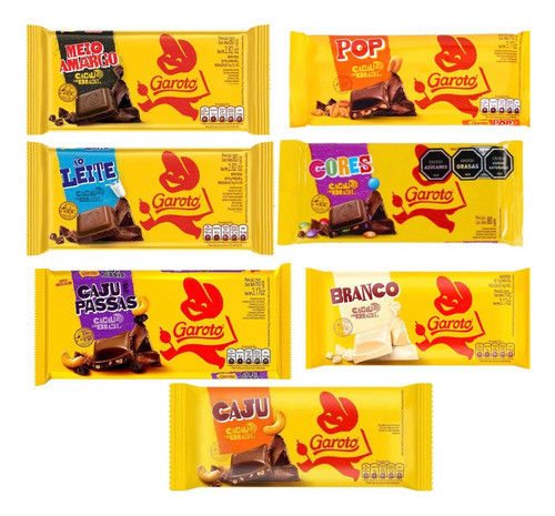 Chocolate Garoto 80grs Pack X3 0