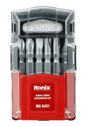 Juego De 10 Puntas Bit Destornillador Dobles Philips Ronix 0