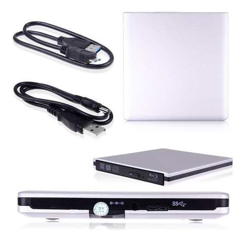 Quemador Usb 3.0 Externo Slim Portátil Blu-ray Combo Dvd/cd 0