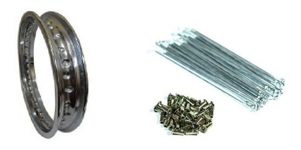 Aro Llanta Maverick Fox 110 Delantero Rod17 Compl C/rayo-2r 0