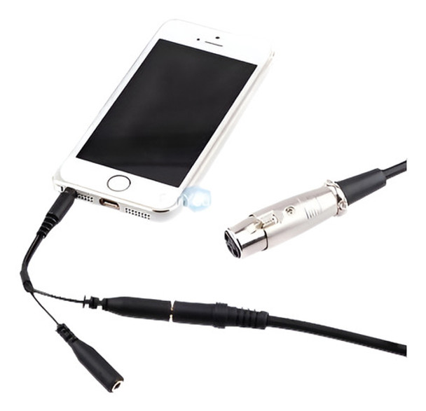 3.5mm Stereo Audio Y Splitter Cable Micrófono Adaptador Para 0