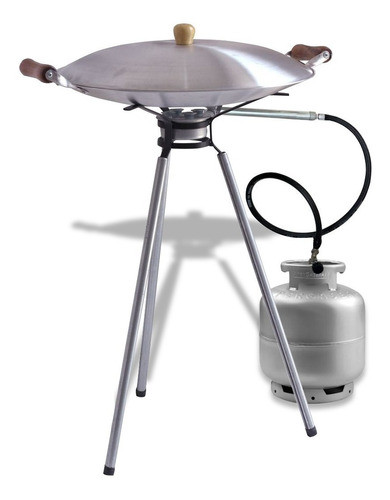 Tacho Alumínio Tipo Arado 40cm C/fogareiro Flex Gás E Álcool 0