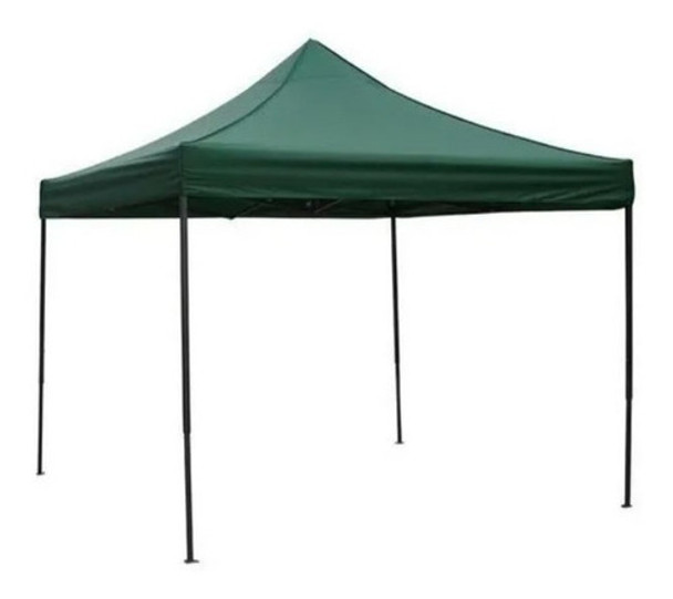 Gazebo Plegable 3 X 3 Mt Reforzado Verde Lona Toldo Impermea 0