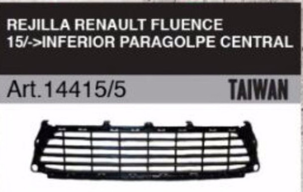 Rejilla Inferior De Paragolpe Delantero Renault Fluence 2015 0