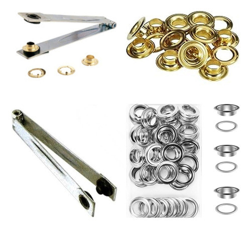 Kit 100 Ojales De 20 Mm  C/herramienta ( Pinza ) Lonas Pvc 0
