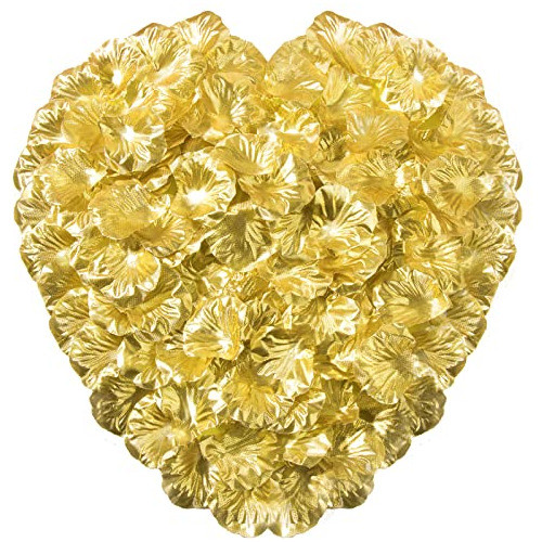 Petalos De Rosas De Tela 1200u Color Dorado 0