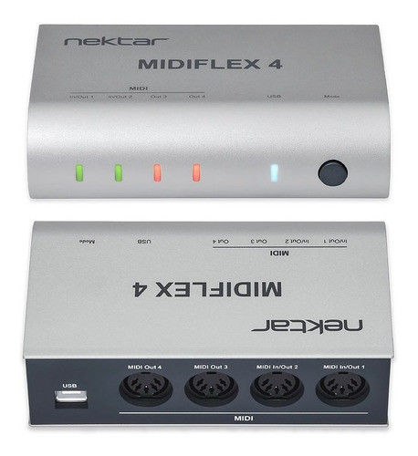 Interfaz Midi Usb Nektar Midiflex 4 Midi Thru Midi In Out 0