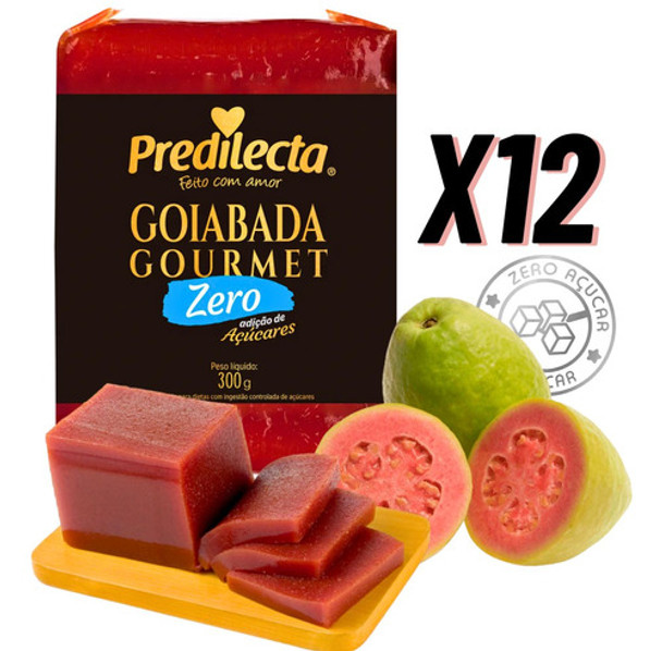 12 Goiabada Diet Gourmet Zero Açúcar 300g Cada Predilecta 0 12 Goiabada Diet Gourmet Zero Açúcar 300g Cada Predilecta 0