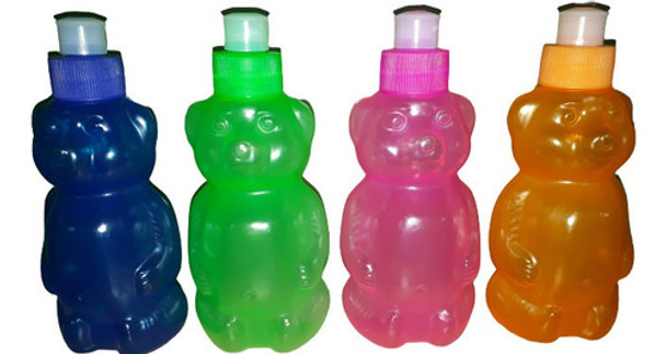 Botella Osito X 300cc - Plastica - Pico Bebedor X 100 Un 0