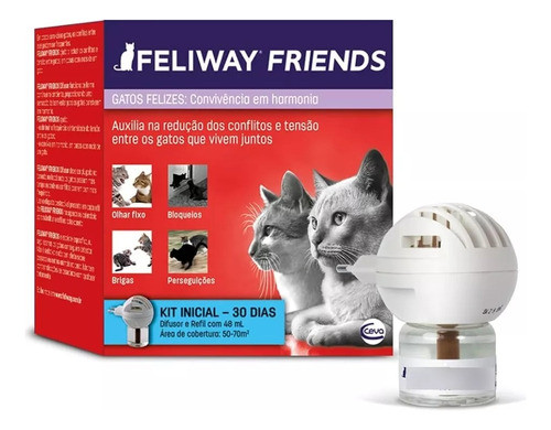 Feliway Friends Difusor Elétrico E Refil Para Gatos 48ml 0