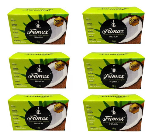 Carvão Fumax Premium Para Narguile Hexagonal 6 Kg Original 0