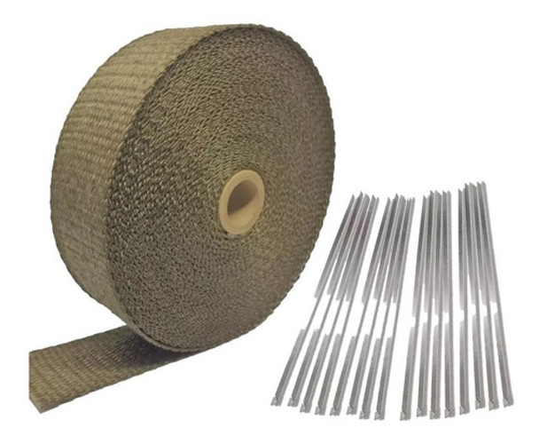 Fita Térmica Escapamento Termotape Titanium 20 Metros16 Zip 0