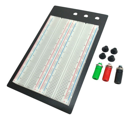 Protoboard 1660 Pontos Com Base Metalica 0