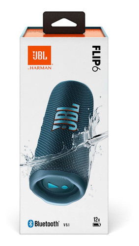 Parlante Portatil Jbl Flip 6 Bluetooth Azul Tranza 0
