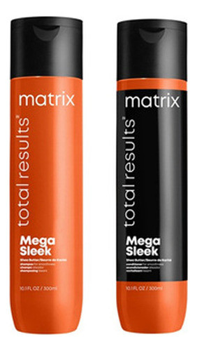 Shampoo + Enjuegue Profesional  Mega Sleek Matrix X 300ml 0