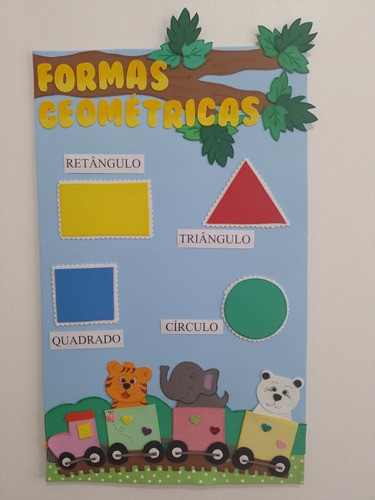 Painel Formas Geométricas Em Eva/ Recurso Pedagógico 0