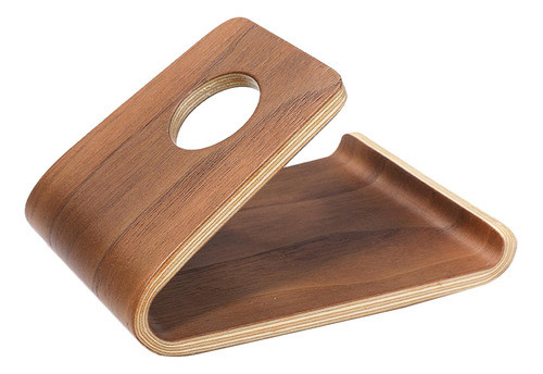 Suporte De Telefone De Mesa Berço Doca Marrom Escuro 0