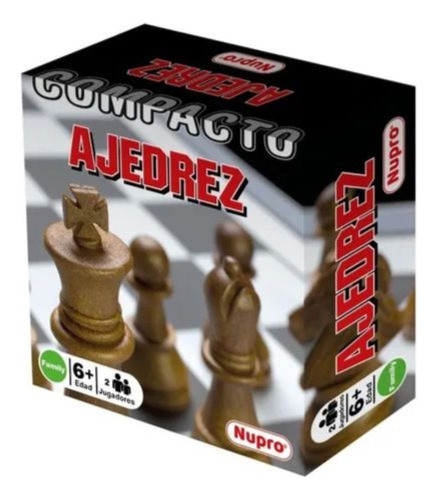 Juego De Mesa Ajedrez Compacto De Viaje +6 Años Nupro 0